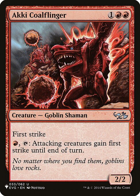 First strike
{R}, {T}: Attacking creatures gain first strike until end of turn.