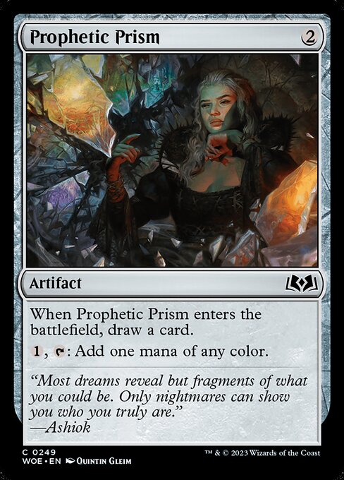 When Prophetic Prism enters the battlefield, draw a card.
{1}, {T}: Add one mana of any color.