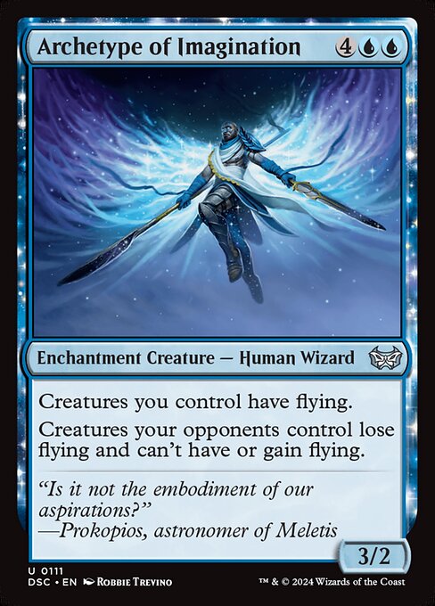 Creatures you control have flying.
Creatures your opponents control lose flying and can't have or gain flying.