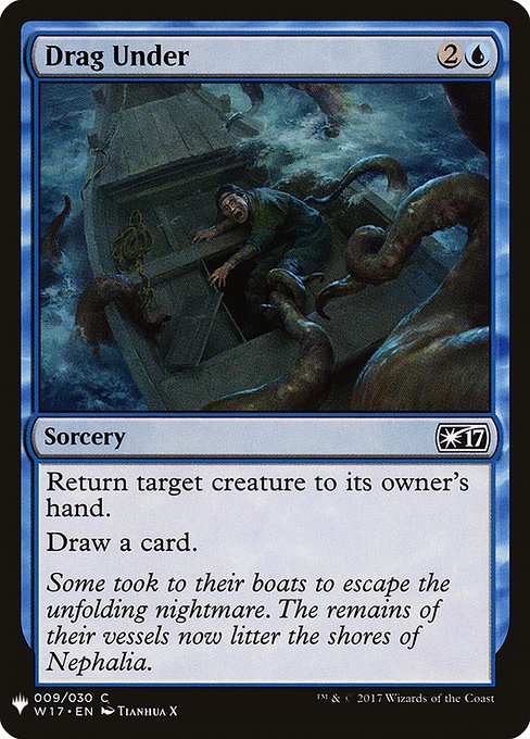 Return target creature to its owner's hand.
Draw a card.