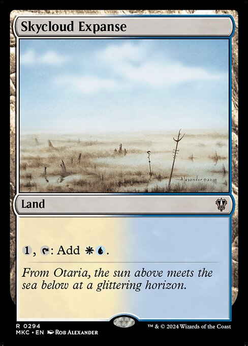 {1}, {T}: Add {W}{U}.