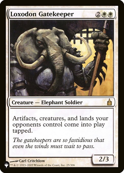 Artifacts, creatures, and lands your opponents control enter tapped.