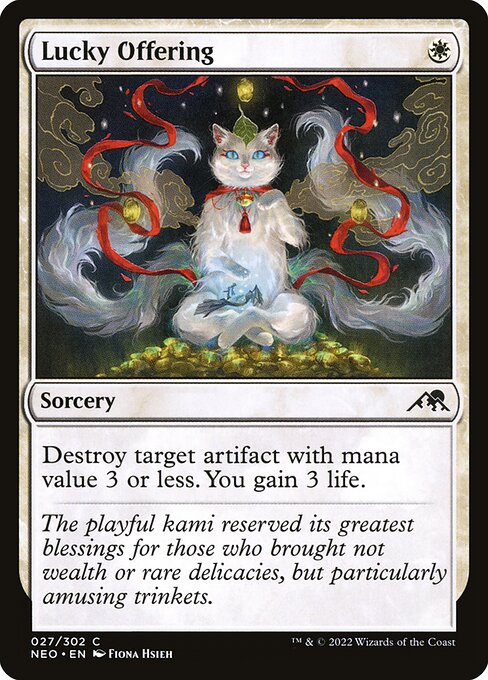 Destroy target artifact with mana value 3 or less. You gain 3 life.