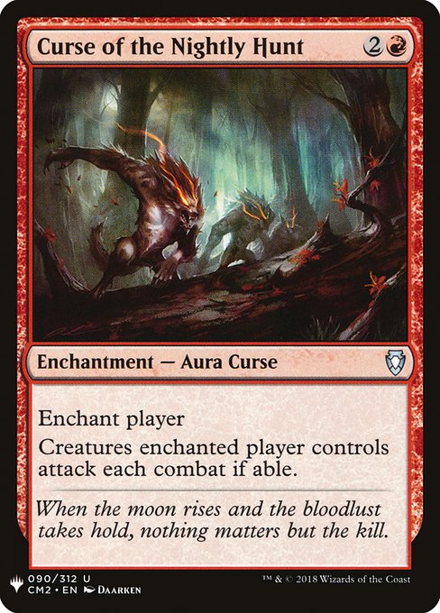 Enchant player
Creatures enchanted player controls attack each combat if able.