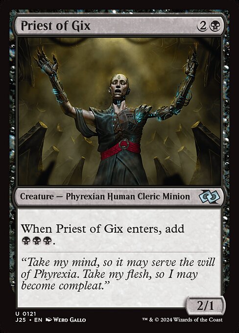 When Priest of Gix enters, add {B}{B}{B}.