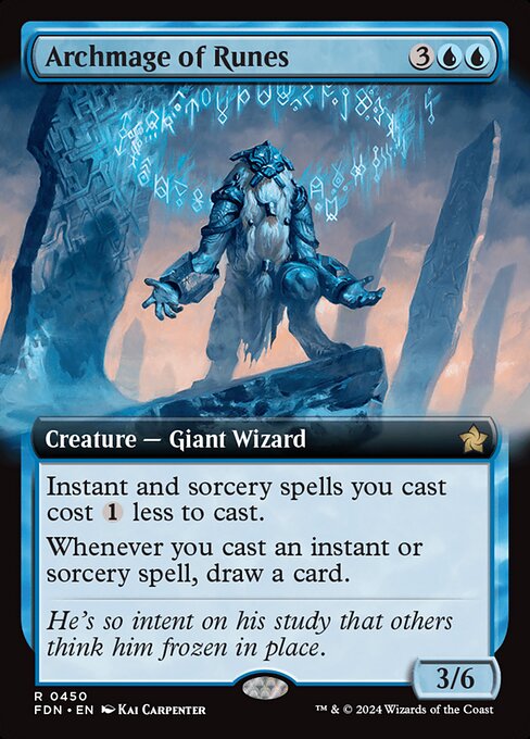 Instant and sorcery spells you cast cost {1} less to cast.
Whenever you cast an instant or sorcery spell, draw a card.