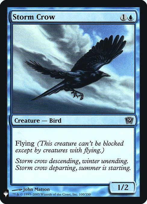 Flying (This creature can't be blocked except by creatures with flying or reach.)