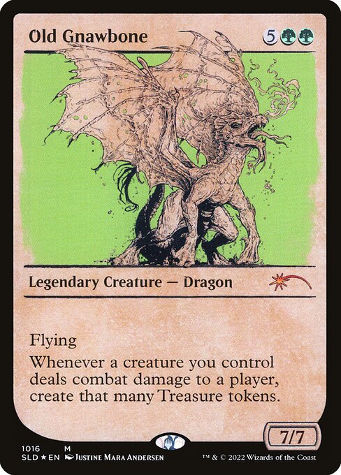 Flying
Whenever a creature you control deals combat damage to a player, create that many Treasure tokens.