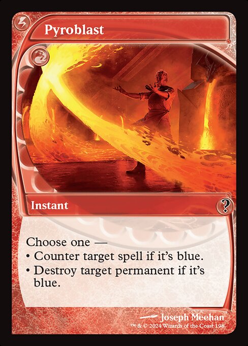 Choose one —
• Counter target spell if it's blue.
• Destroy target permanent if it's blue.