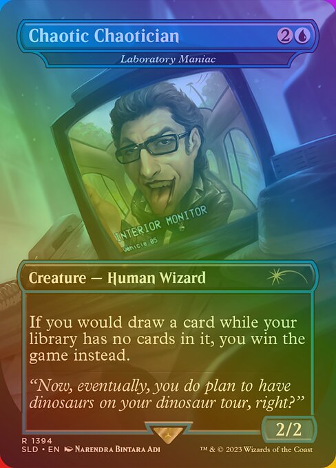 If you would draw a card while your library has no cards in it, you win the game instead.