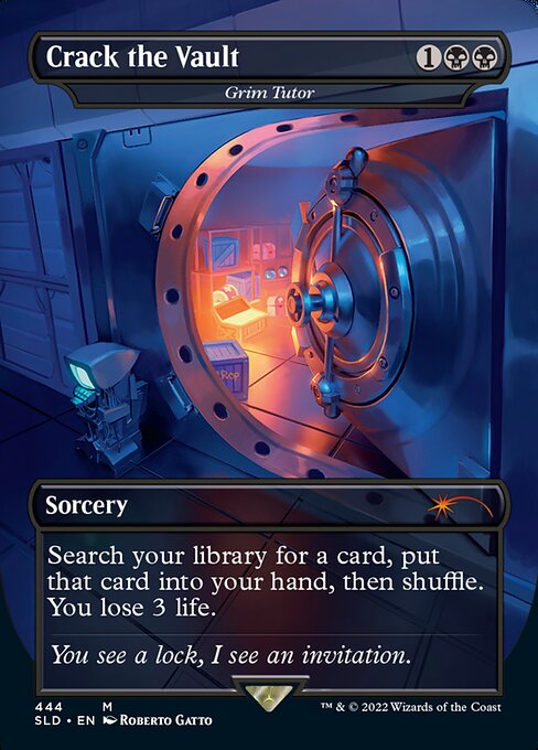 Search your library for a card, put that card into your hand, then shuffle. You lose 3 life.