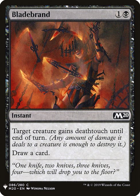 Target creature gains deathtouch until end of turn.
Draw a card.