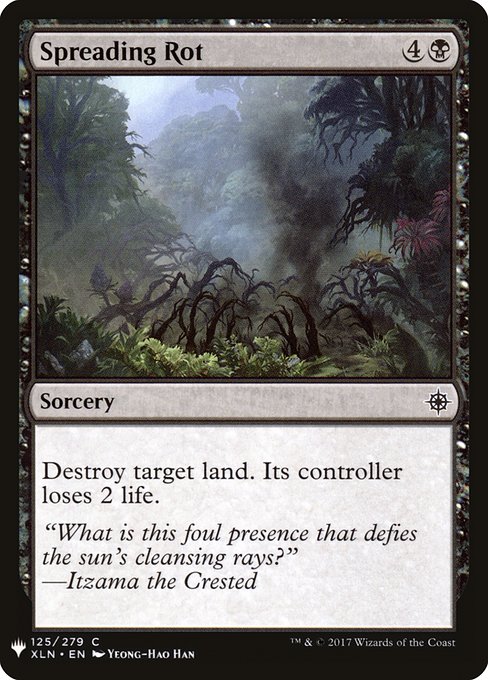 Destroy target land. Its controller loses 2 life.