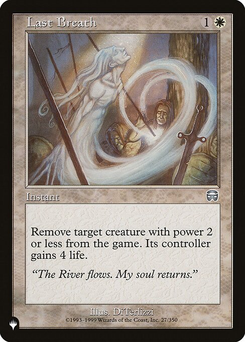 Exile target creature with power 2 or less. Its controller gains 4 life.