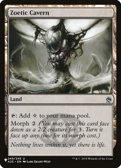 {T}: Add {C}.
Morph {2} (You may cast this card face down as a 2/2 creature for {3}. Turn it face up any time for its morph cost.)