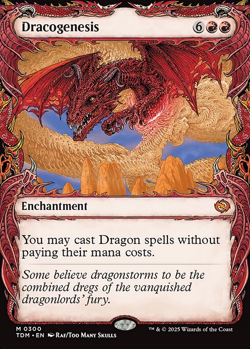 You may cast Dragon spells without paying their mana costs.