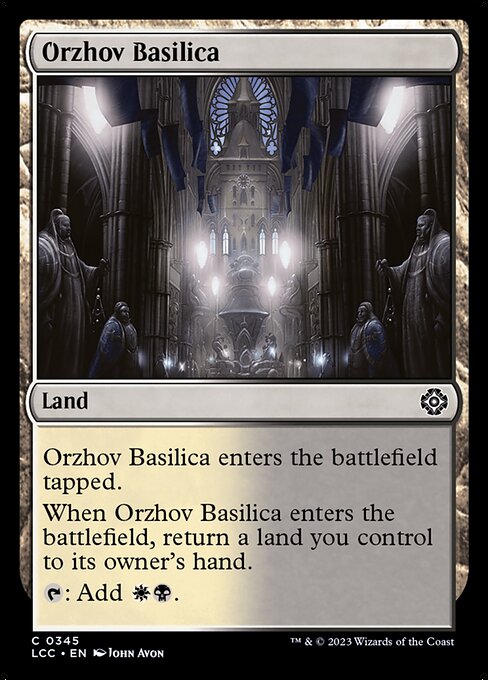 This land enters tapped.
When this land enters, return a land you control to its owner's hand.
{T}: Add {W}{B}.