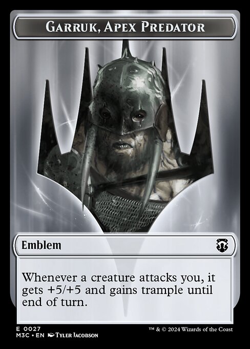 Whenever a creature attacks you, it gets +5/+5 and gains trample until end of turn.