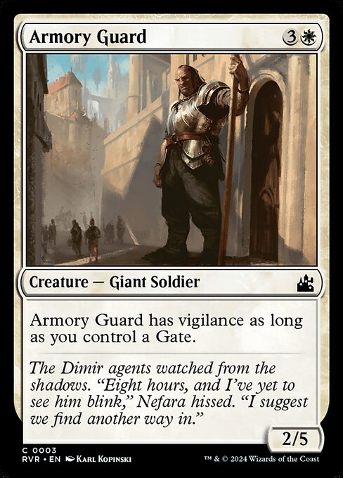 Armory Guard has vigilance as long as you control a Gate.