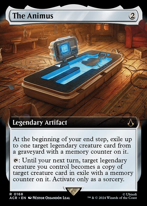 At the beginning of your end step, exile up to one target legendary creature card from a graveyard with a memory counter on it.
{T}: Until your next turn, target legendary creature you control becomes a copy of target creature card in exile with a memory counter on it. Activate only as a sorcery.