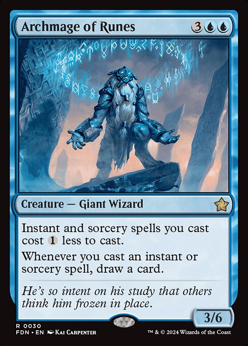 Instant and sorcery spells you cast cost {1} less to cast.
Whenever you cast an instant or sorcery spell, draw a card.