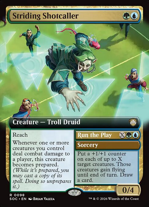 Striding Shotcaller // Run the Play (Foil)