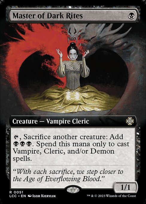 {T}, Sacrifice another creature: Add {B}{B}{B}. Spend this mana only to cast Vampire, Cleric, and/or Demon spells.