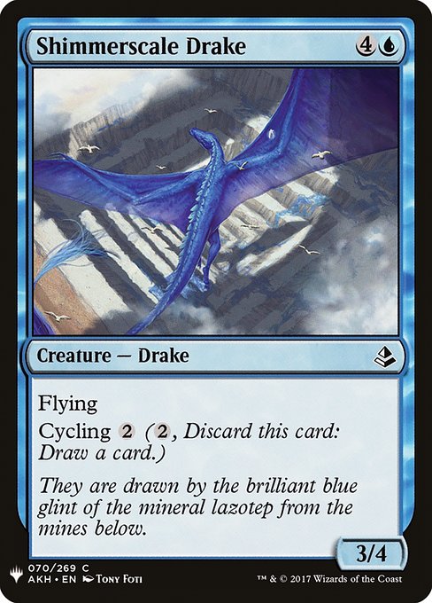 Flying
Cycling {2} ({2}, Discard this card: Draw a card.)