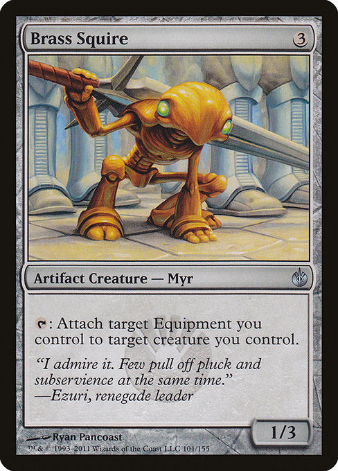 {T}: Attach target Equipment you control to target creature you control.