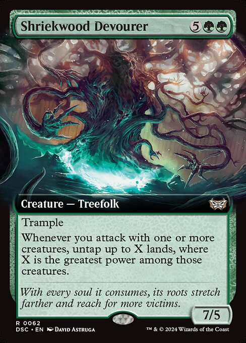 Trample
Whenever you attack with one or more creatures, untap up to X lands, where X is the greatest power among those creatures.