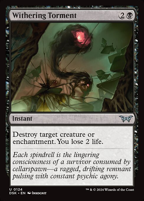 Destroy target creature or enchantment. You lose 2 life.