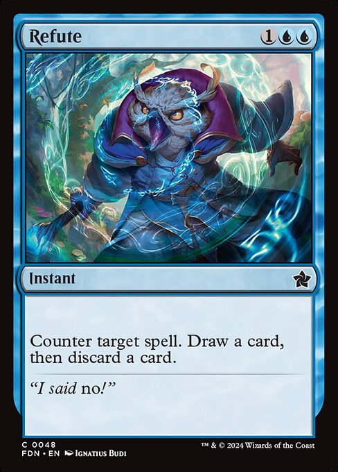 Counter target spell. Draw a card, then discard a card.