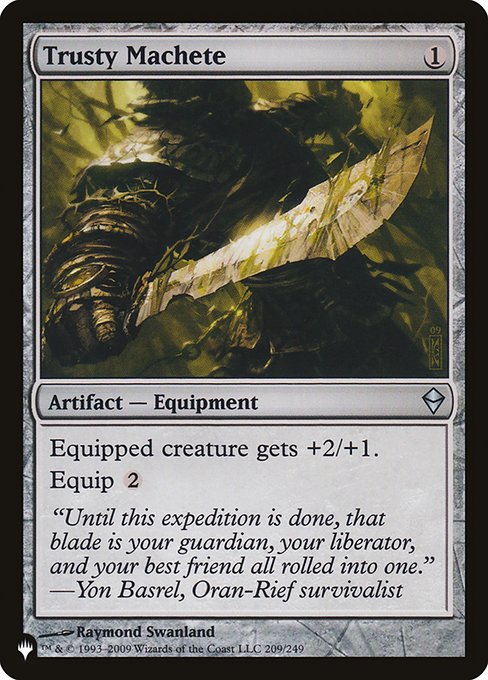 Equipped creature gets +2/+1.
Equip {2}