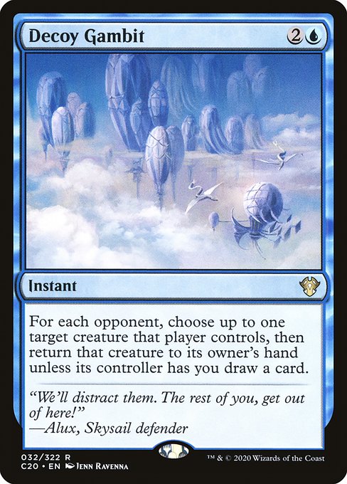 For each opponent, choose up to one target creature that player controls, then return that creature to its owner's hand unless its controller has you draw a card.