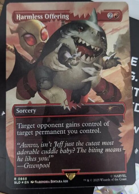Target opponent gains control of target permanent you control.