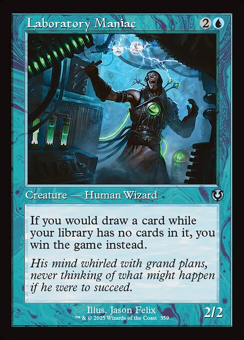 If you would draw a card while your library has no cards in it, you win the game instead.