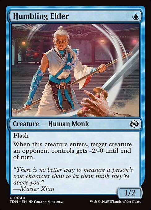 Flash
When this creature enters, target creature an opponent controls gets -2/-0 until end of turn.