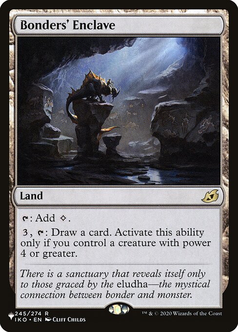 {T}: Add {C}.
{3}, {T}: Draw a card. Activate only if you control a creature with power 4 or greater.