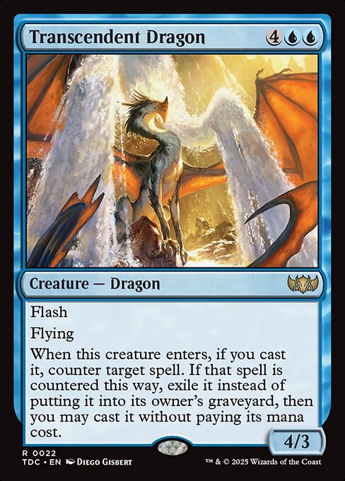 Flash
Flying
When this creature enters, if you cast it, counter target spell. If that spell is countered this way, exile it instead of putting it into its owner's graveyard, then you may cast it without paying its mana cost.