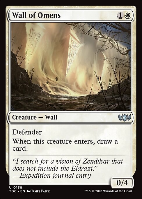 Defender
When this creature enters, draw a card.