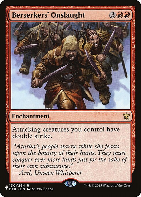 Attacking creatures you control have double strike.