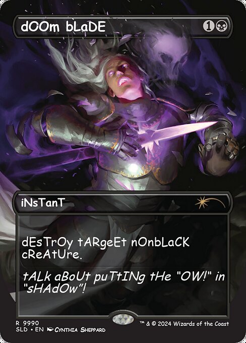 Destroy target nonblack creature.
