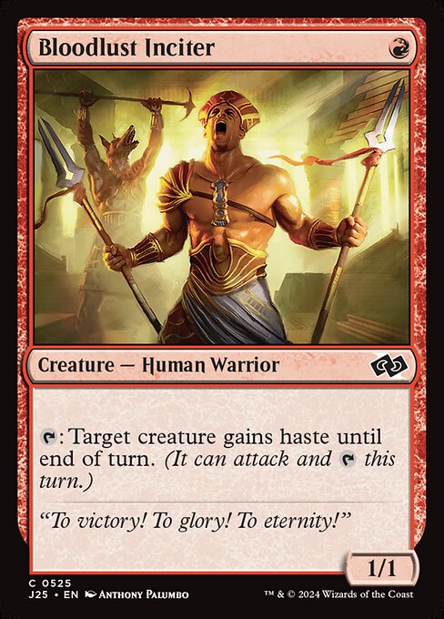 {T}: Target creature gains haste until end of turn. (It can attack and {T} this turn.)