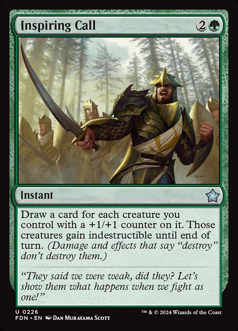 Draw a card for each creature you control with a +1/+1 counter on it. Those creatures gain indestructible until end of turn. (Damage and effects that say "destroy" don't destroy them.)