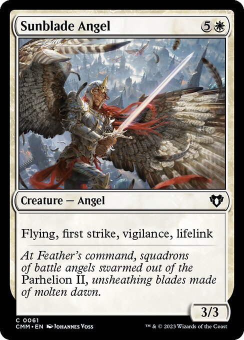 Flying, first strike, vigilance, lifelink