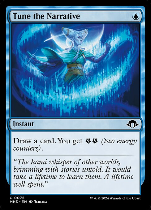 Draw a card. You get {E}{E} (two energy counters).