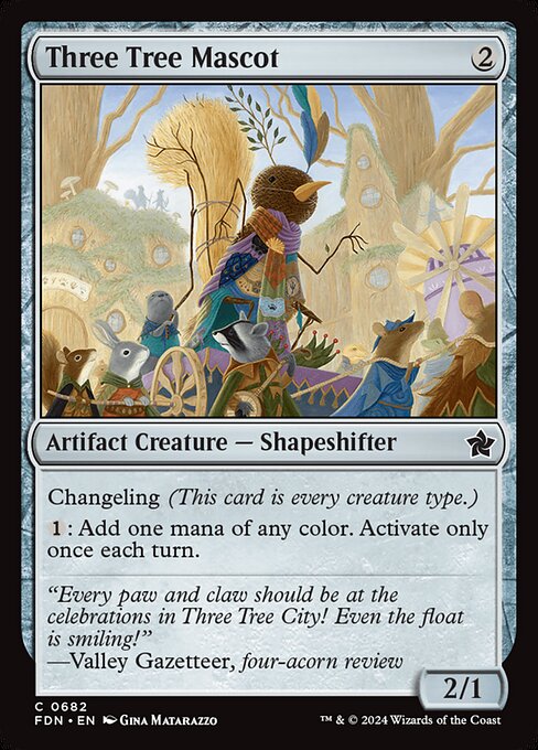 Changeling (This card is every creature type.)
{1}: Add one mana of any color. Activate only once each turn.