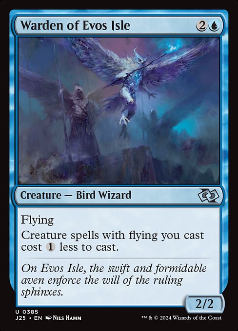 Flying
Creature spells with flying you cast cost {1} less to cast.