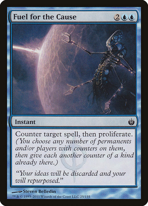 Counter target spell, then proliferate. (Choose any number of permanents and/or players, then give each another counter of each kind already there.)