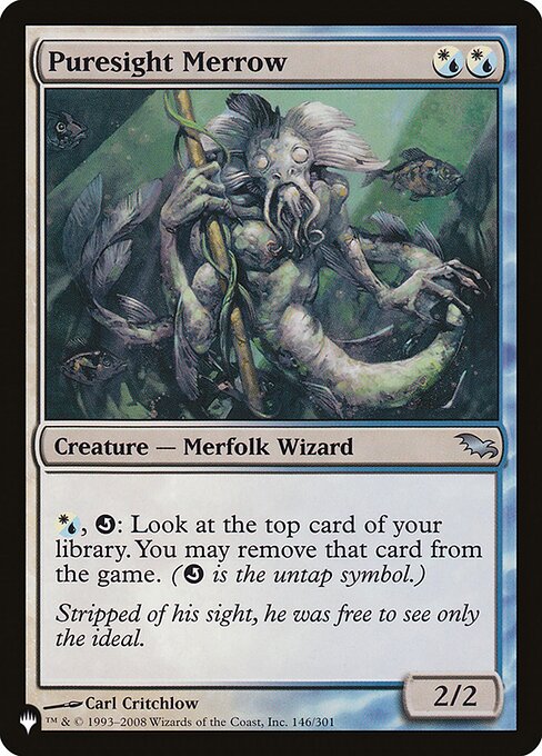 {W/U}, {Q}: Look at the top card of your library. You may exile that card. ({Q} is the untap symbol.)